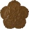 Ekena Millwork Shell Ceiling Medallion, Hand-Painted Smokey Topaz, 25 5/8"OD x 1"P CM25SHSTF - alternate 1